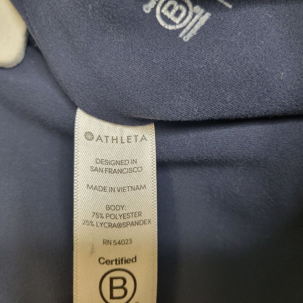 Athleta Women's Small Leggings Blue White Flowers - Picture 4 of 4